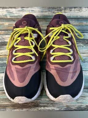 Merrell Moab Speed Hiking Sneaker Womens 10.5 Burgundy Vibram Trail Walking Shoe